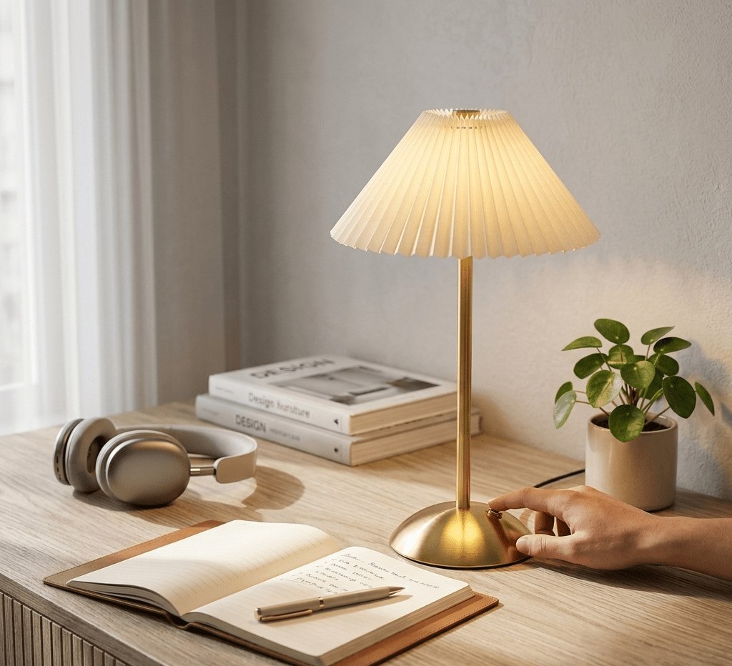 Pleated LED Lamp